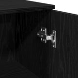 Bathroom Cabinet Black Oak 30 x 30 x 190 cm Engineered Wood - Extra Image
