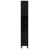 Bathroom Cabinet Black Oak 30 x 30 x 190 cm Engineered Wood - Rear View
