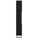 Bathroom Cabinet Black Oak 30 x 30 x 190 cm Engineered Wood - Close-Up Angle