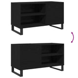 Record Cabinet Black Oak 85 x 38 x 48 cm Engineered Wood