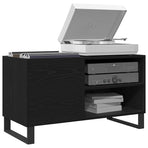 Record Cabinet Black Oak 85 x 38 x 48 cm Engineered Wood