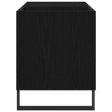 Record Cabinet Black oak 85 x 38 x 48 cm Engineered Wood - Rear View