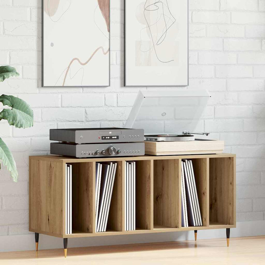 Record Cabinet Artisan oak 100 x 38 x 48 cm Engineered Wood