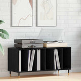 Record Cabinet Black Oak 100 x 38 x 48 cm Engineered Wood