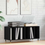 Record Cabinet Black Oak 100 x 38 x 48 cm Engineered Wood