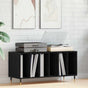 Record Cabinet Black Oak 100 x 38 x 48 cm Engineered Wood