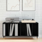 Record Cabinet Black Oak 100 x 38 x 48 cm Engineered Wood