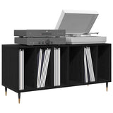 Record Cabinet Black Oak 100 x 38 x 48 cm Engineered Wood