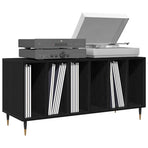 Record Cabinet Black Oak 100 x 38 x 48 cm Engineered Wood