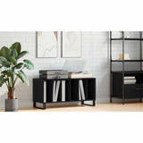 Record Cabinet Black Oak 100 x 38 x 48 cm Engineered Wood - Low Angle