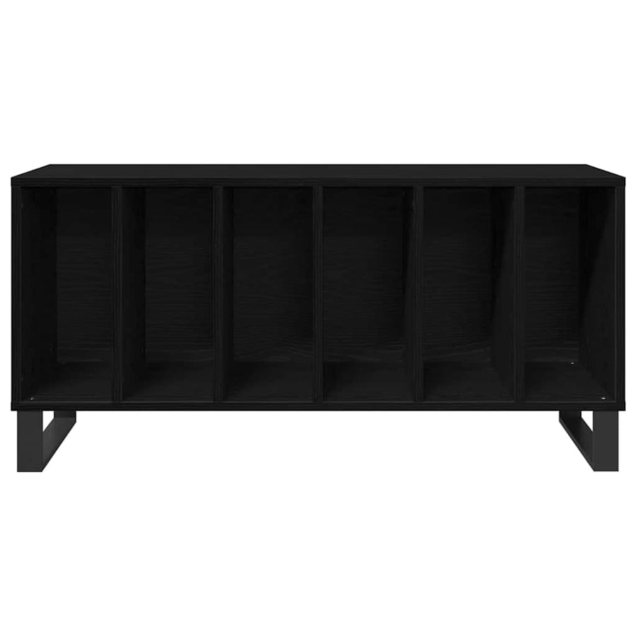 Record Cabinet Black Oak 100 x 38 x 48 cm Engineered Wood