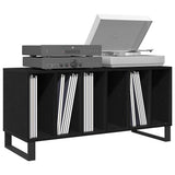 Record Cabinet Black Oak 100 x 38 x 48 cm Engineered Wood