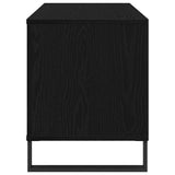 Record Cabinet Black oak 100 x 38 x 48 cm Engineered Wood - Close-Up Angle