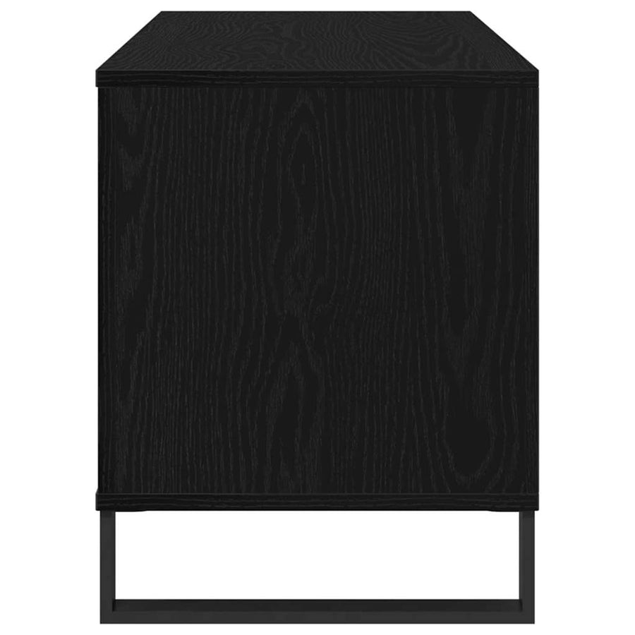 Record Cabinet Black Oak 100 x 38 x 48 cm Engineered Wood