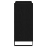 Record Cabinet Black Oak 85 x 38 x 89 cm Engineered Wood