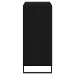 Record Cabinet Black Oak 84,5 x 38 x 89 cm Engineered Wood