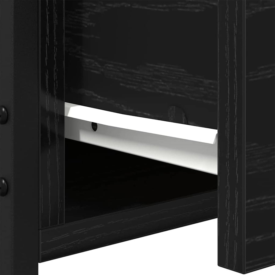 Bedside Cabinet Black Oak 34 x 36 x 50 cm Engineered Wood