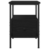 Bedside Cabinet Black Oak 34 x 36 x 50 cm Engineered Wood