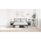 Bedside Cabinet 2 pcs Black Oak 34 x 36 x 50 cm Engineered Wood