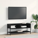 TV Cabinet Set 100 x 35 x 45 cm Black Oak Engineered Wood