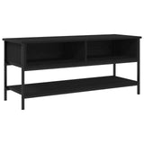 TV Cabinet Set Black Oak 100 x 35 x 45 cm Engineered Wood - Front View