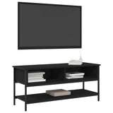 TV Cabinet Black oak 100 x 35 x 45 cm Engineered wood - Side View