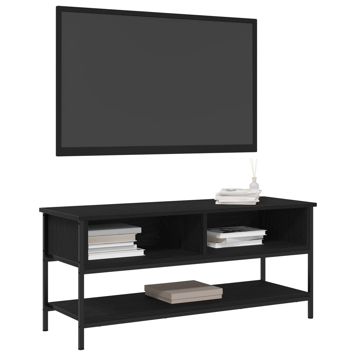 TV Cabinet Set Black Oak 100 x 35 x 45 cm Engineered Wood