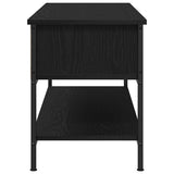 TV Cabinet Black oak 100 x 35 x 45 cm Engineered wood - Rear View