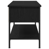 TV Cabinet Set Black Oak 100 x 35 x 45 cm Engineered Wood - Rear View