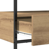 Console Table Artisan Oak 75 x 40 x 75 cm Engineered Wood - Rear View