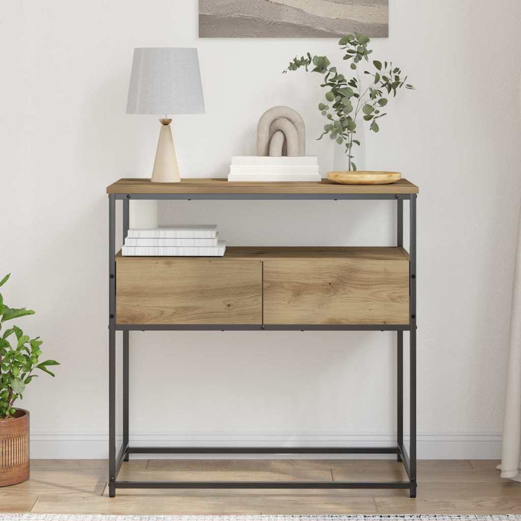 Console Table with Drawer Artisan oak 75 x 40 x 75 cm