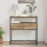 Console Table with Drawer Artisan oak 75 x 40 x 75 cm