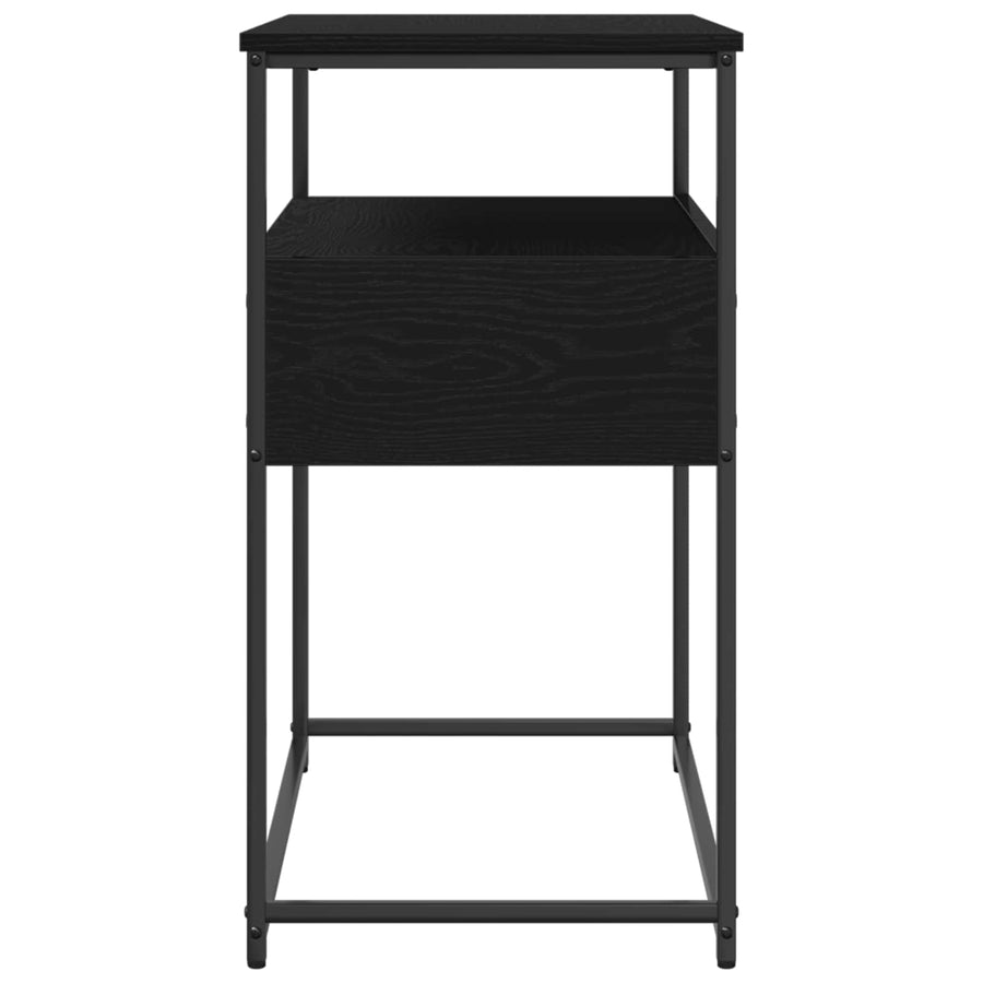 Console Table Black Oak 75 x 40 x 75 cm Engineered Wood
