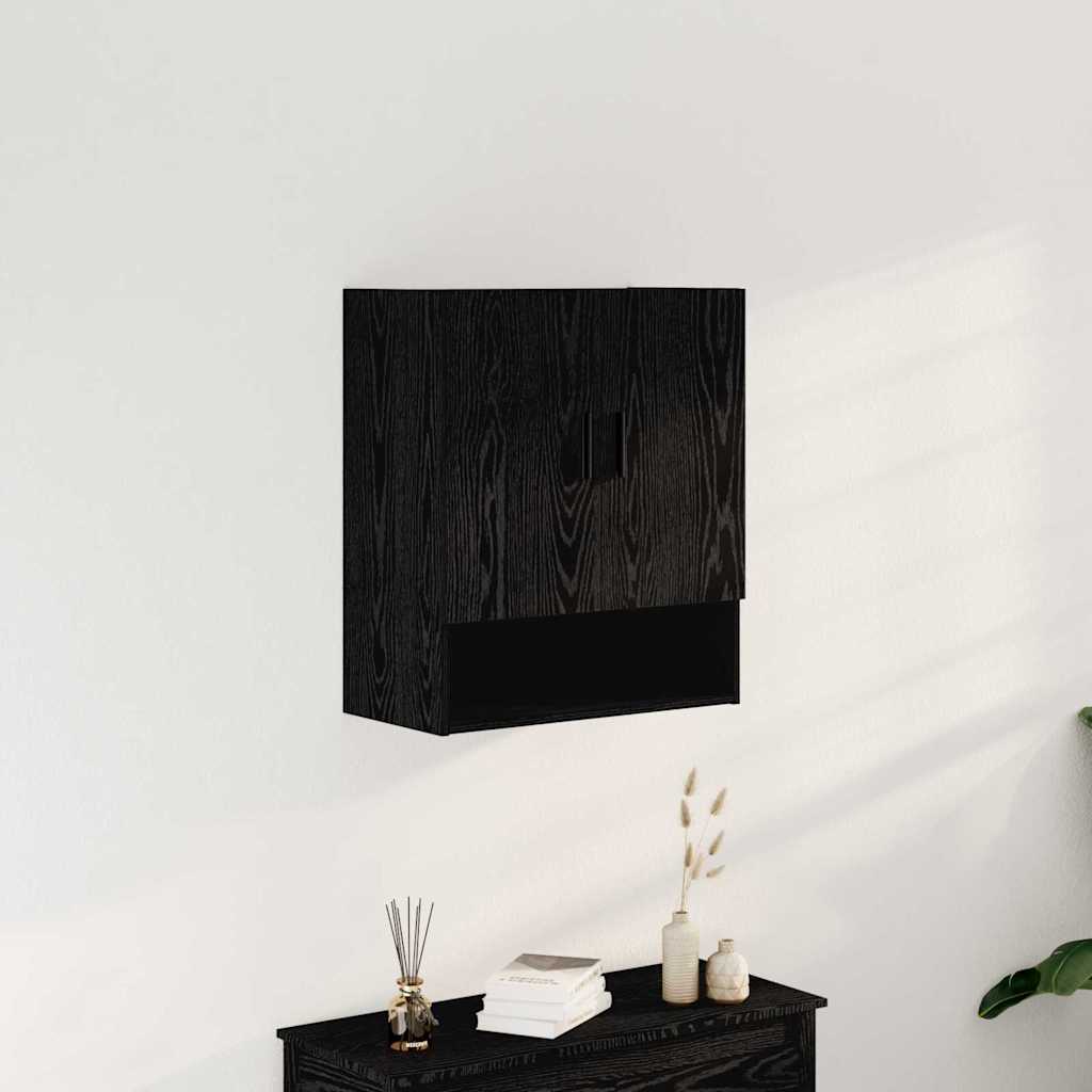 Wall-mounted Cabinet 60 x 31 x 70 cm Engineered Wood Black Oak