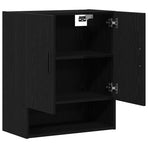 Wall-mounted Cabinet 60 x 31 x 70 cm Engineered Wood Black Oak