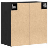 Wall-mounted Cabinet Black Oak 60 x 31 x 60 cm Engineered Wood - 45-Degree Angle
