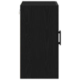 Wall-mounted Cabinet Black Oak 60 x 31 x 60 cm Engineered Wood - Close-Up Angle