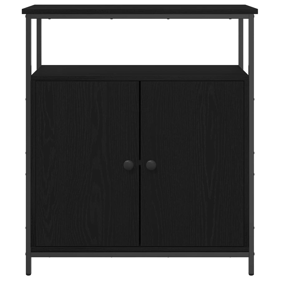 Sideboard Black Oak 70 x 30 x 80 cm Engineered Wood