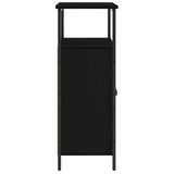 Sideboard Black oak 70 x 30 x 80 cm Engineered wood - Close-Up Angle