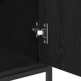 Sideboard Black Oak 69 x 35 x 80 cm Engineered Wood - Extra Image
