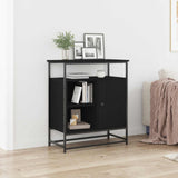 Sideboard Black Oak 69 x 35 x 80 cm Engineered Wood