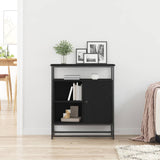 Sideboard Black Oak 69 x 35 x 80 cm Engineered Wood - Top-Down View
