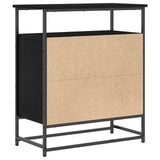 Sideboard Black Oak 69 x 35 x 80 cm Engineered Wood