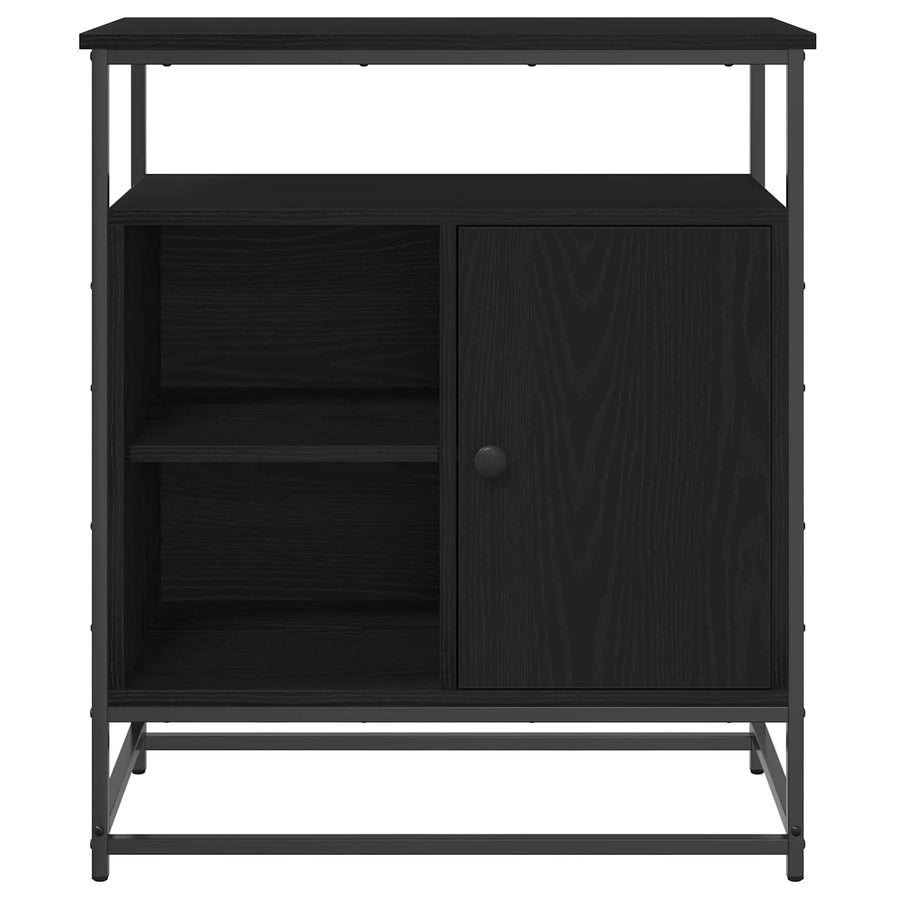 Sideboard Black Oak 69 x 35 x 80 cm Engineered Wood