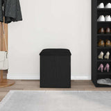 Storage Bench Black oak 42 x 42 x 45 cm Engineered Wood - Top-Down View