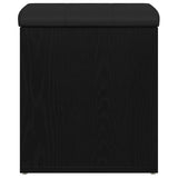 Storage Bench Black Oak 42 x 42 x 45 cm Engineered Wood