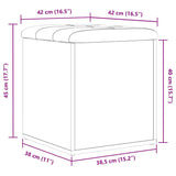 Storage Bench Black oak 42 x 42 x 45 cm Engineered Wood - Extra Image