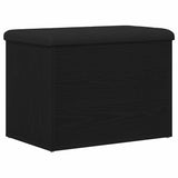 Storage Bench Black oak 62 x 42 x 45 cm Engineered Wood - Front View