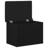 Storage Bench Black oak 62 x 42 x 45 cm Engineered Wood - 45-Degree Angle