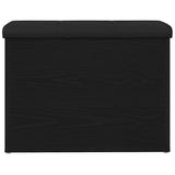 Storage Bench Black oak 62 x 42 x 45 cm Engineered Wood